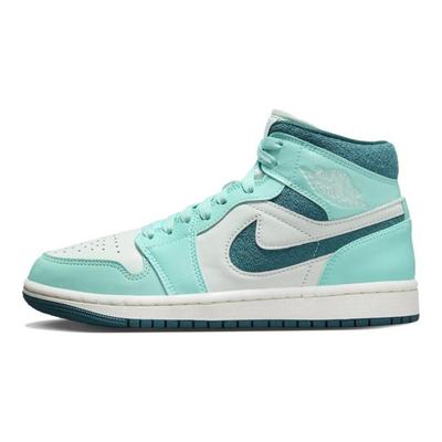 1 Mid Шениль Выбеленный Бирюзовый Женские Jordan DZ3745-300