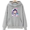 Minato Aqua  Hololive Hoodie Long Sleeve Nakiri Ayame Vtuber Sweatshirts Women Cartoon Printed Pullovers with Hooded Streetwear