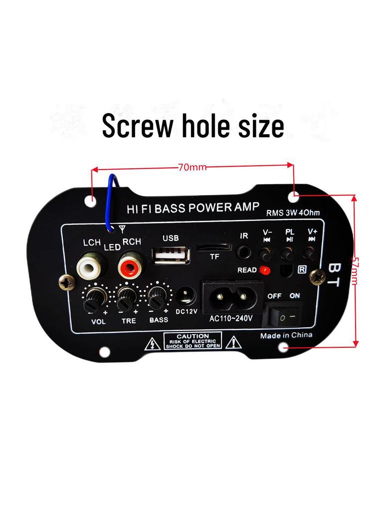 5" Bluetooth 12V/220V двухканальный сабвуферный усилитель для грузовика