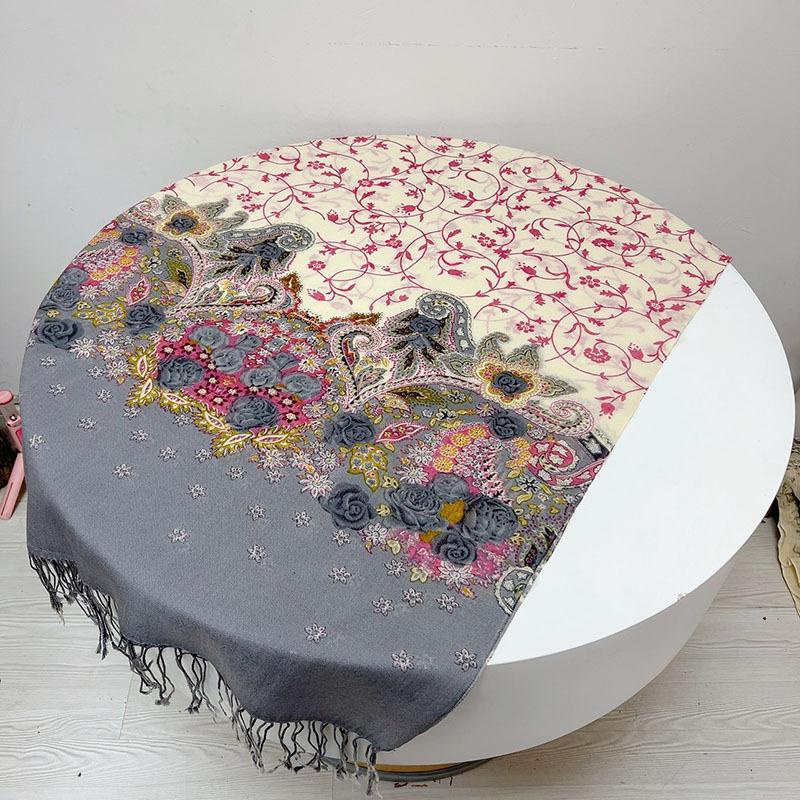 Clearance 60 Wool Printed Scarves Thin Wool Scarves Solid Color Bright Red Women'S Shawls Silk Scarves Versatile