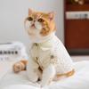 Cat Clothes Spring and Summer Breathable Lace Pocket Shirt Collar Vest Blue Cat Hairless Cat Kitten Puppy Pet Clothing