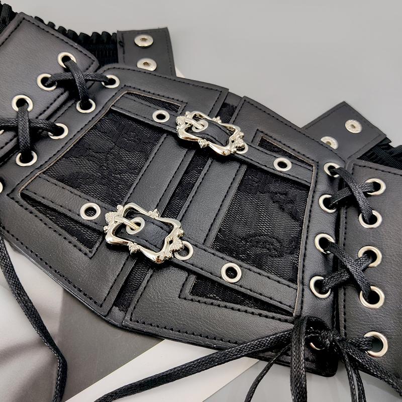 Большие размеры эластичные кружевные корсетные ремни для женщин, широкие эластичные пояса-кушаки, женский готический панк-платье, корсетный пояс, большой белый пояс