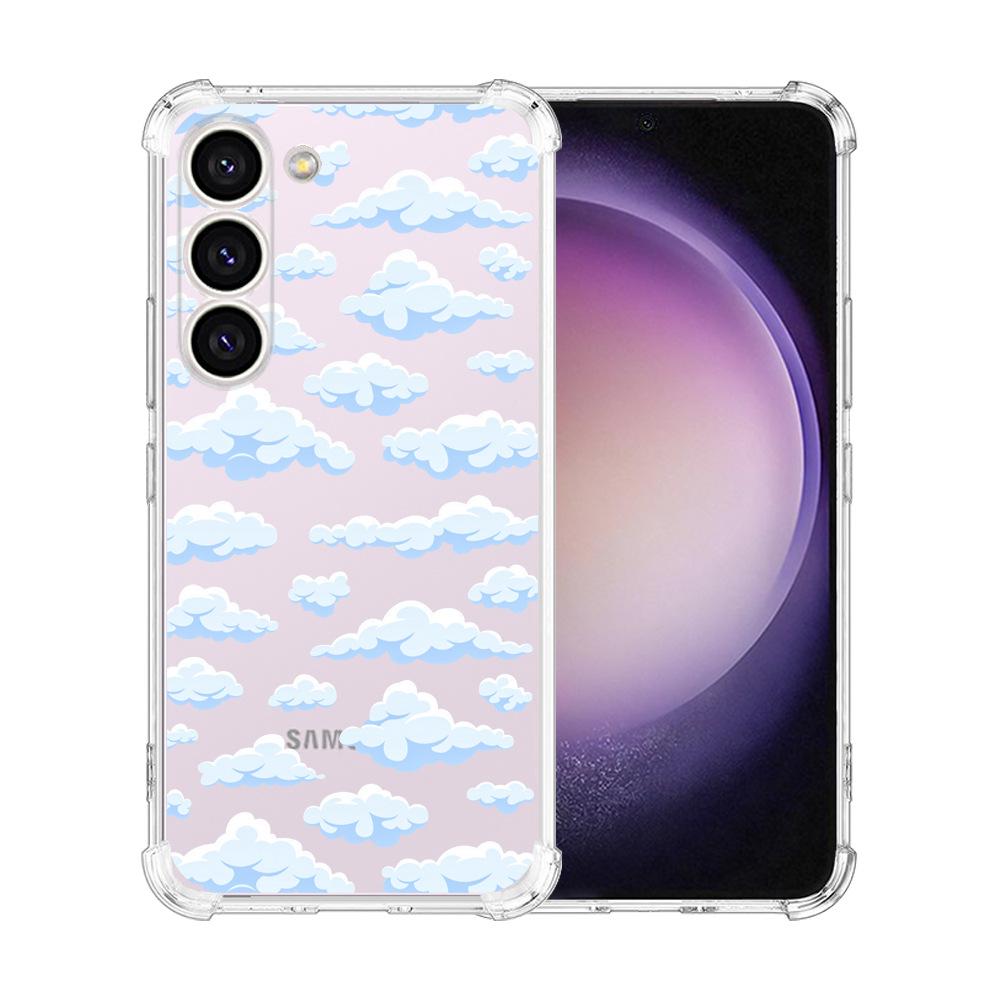 Чехол для Samsung Galaxy S24 Ultra Подушка безопасности ТПУ Расписной Бабочки Цветы - Идеальная посадка