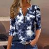 Summer New Fashion 2025 Women's Casual Long-sleeved Printed T-shirt