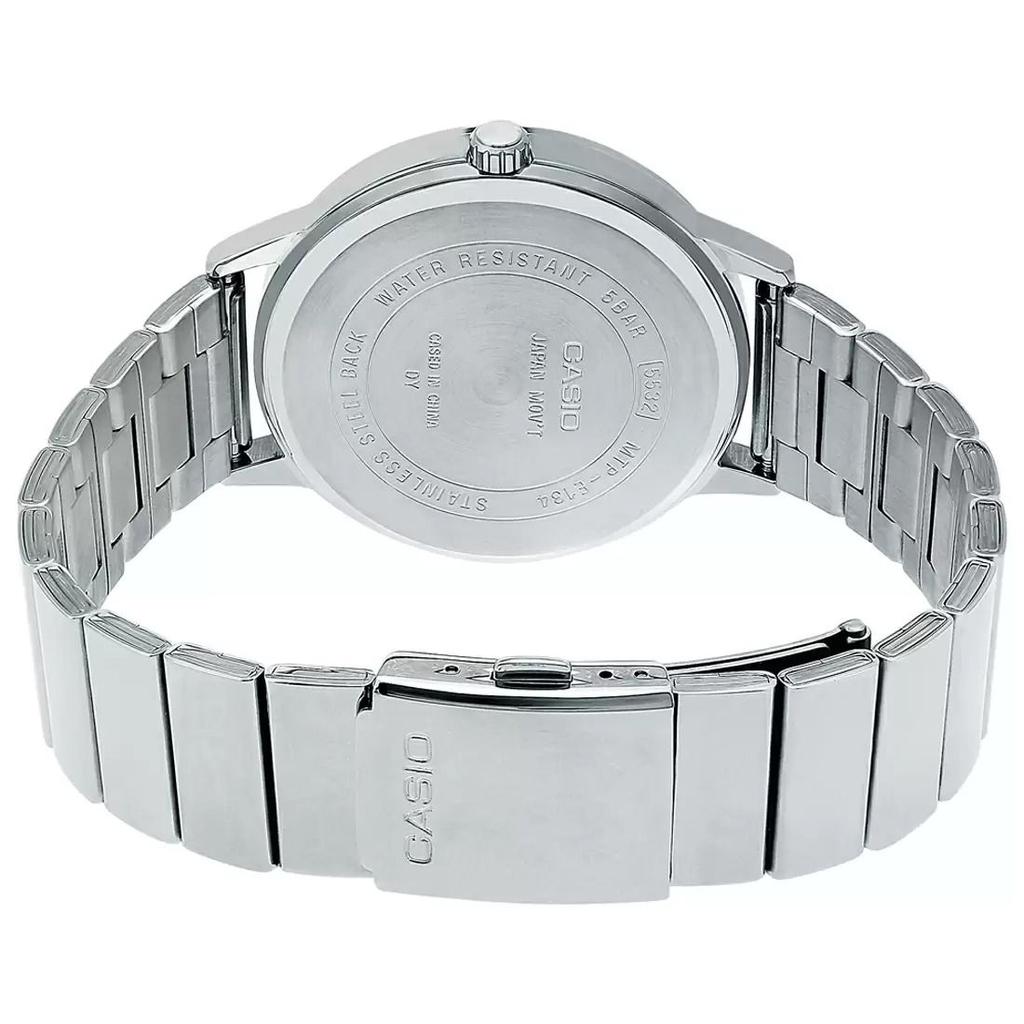 Серебристые аналоговые мужские часы, Silver Analog Men's Watch,  Casio