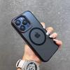 Акриловая магнитная присоска Подходит для чехла для мобильного телефона Apple 16prox IPhone 15 Прозрачный ледяной цвет 14 Металлический защитный чехол-кольцо