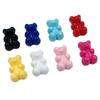 DIY Pendant Cute Pendant Jewelry Making For Earrings Necklaces Candy Color Charms Gummy Mini Bear Creative Finding 10pcs 19mm*12mm  Beads