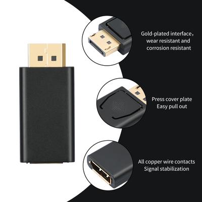 Адаптер-конвертер удлинительного кабеля DisplayPort DP «папа-мама» с поддержкой разрешения 4K 144 Гц Наслаждайтесь плавным воспроизведением