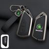 FMO3 Leather Car Remote Key Case Full Cover Protector Holder Shell Fob For Skoda Superb A7 Kodiaq Octavia A7 A8 Keychain Accessories