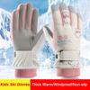 Thick Warm Children Ski Gloves Non-slip Snow Snowboard Sports Mittens Windproof Touch Screen Kids Cycling Gloves Kids Boys Girls 6
