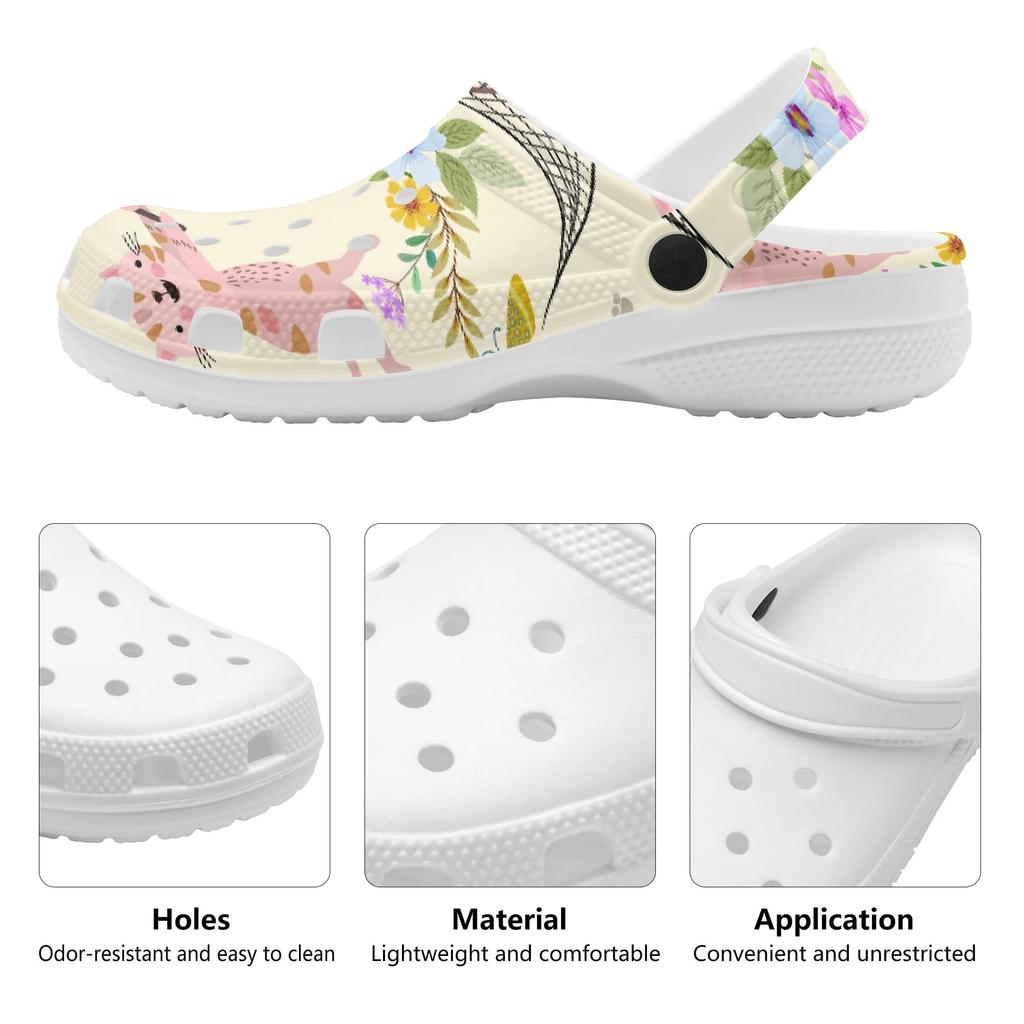 Colorful Printed EVA Clogs Women Men Quick Dry Lightweight Slip On Casual Shoes Soft Sole Summer Sandals Indoor Outdoor Wear