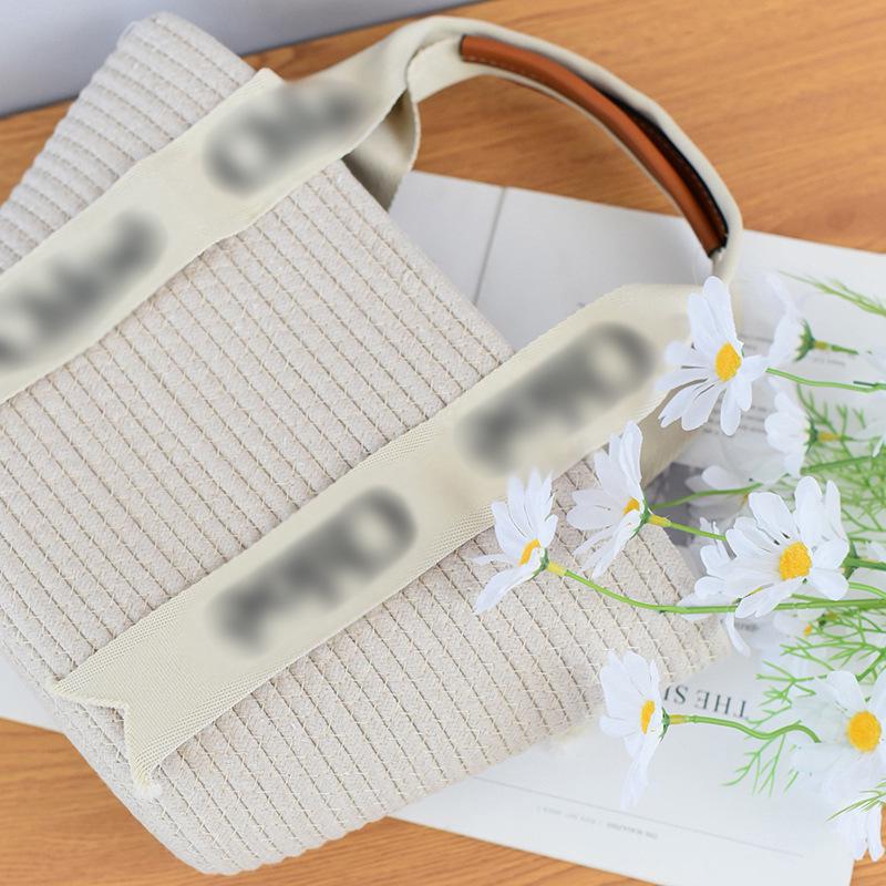Плетеная соломенная сумка-тоут Celebrity: Ручная корзина с ручками с надписями, сумка через плечо из хлопковой веревки для женщин
