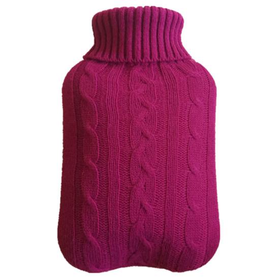 Чехол для грелки для рук. Практичный съемный дышащий вязаный чехол. Зимний домашний и уличный вязаный чехол для бутылки с горячей водой. Куртка для сумки с горячей водой.