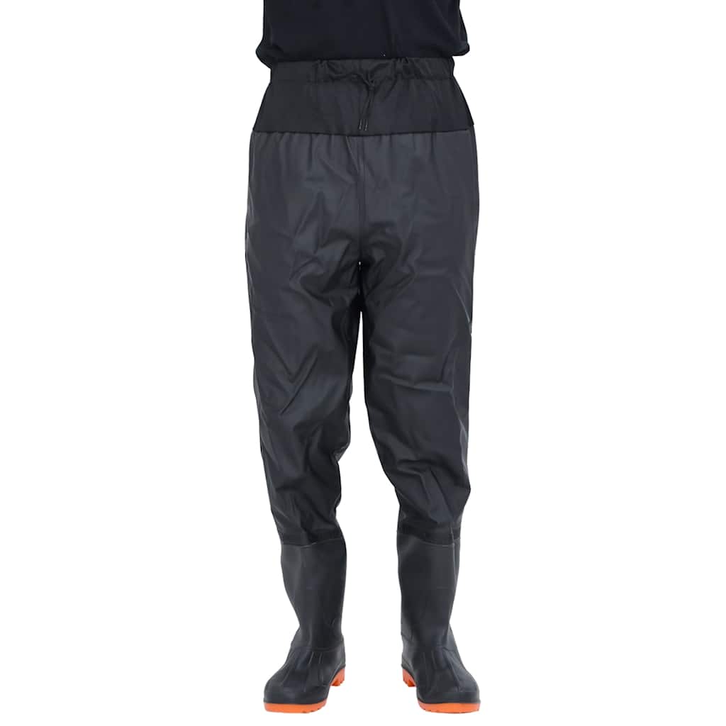 Hip Waders with Boots Black Size 46