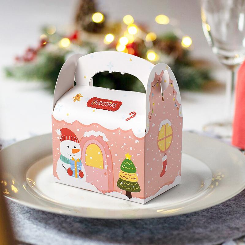 WTEMPO 10 шт 7*11*13 см красочные печатные рождественские граффити ручные коробки для конфет фестиваль праздничные вечеринки клуб креативные складные подарочные коробки