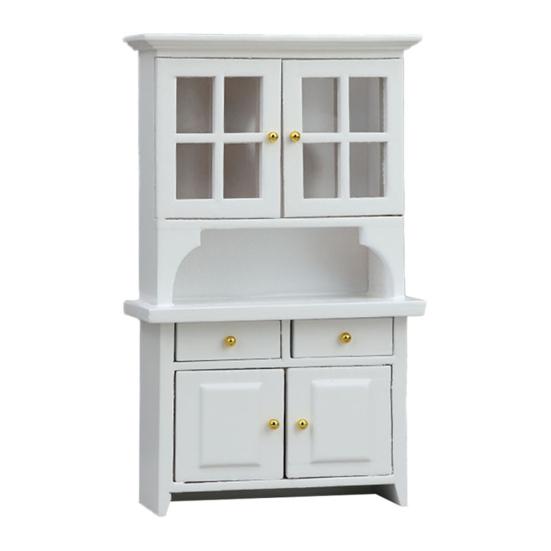 Миниатюрный книжный шкаф для кукольного домика, имитация книжного шкафа с ящиками, многоярусный мини-деревянный книжный шкаф для масштаба 0,05