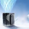 Портативный поясной вентилятор для улицы с цифровым дисплеем и USB-зарядкой для строителей