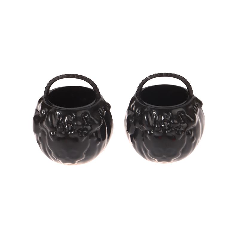 2 шт. Миниатюрный котел на Хэллоуин, мини-ведро для конфет на Хэллоуин, котел ведьмы