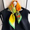 Pure Silk Scarf Women Neck Square Headband Scarves Bandana  Fashion Hijab Poncho Scarves Pashmina  Female Foulard 53Cm