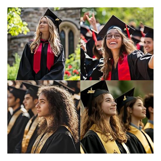 Унисекс, для взрослых, однотонная выпускная лента, 72 дюйма, для выпускного класса 2026 года, аксессуары для академических и хоровых мероприятий