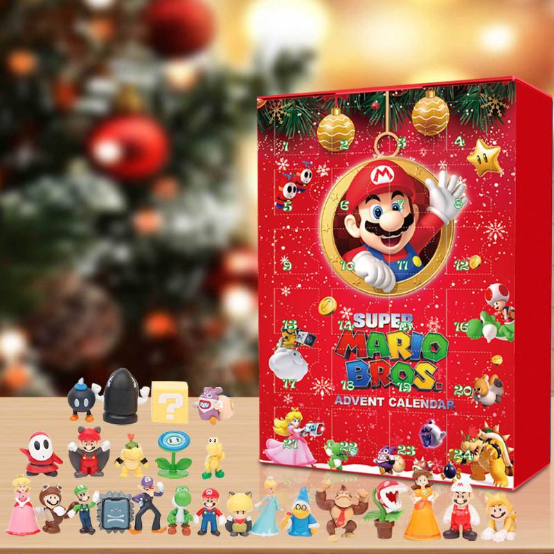 Рождественское смоляное украшение Super Mario с дисплеем на 24 отделения для дома, сада, мероприятий