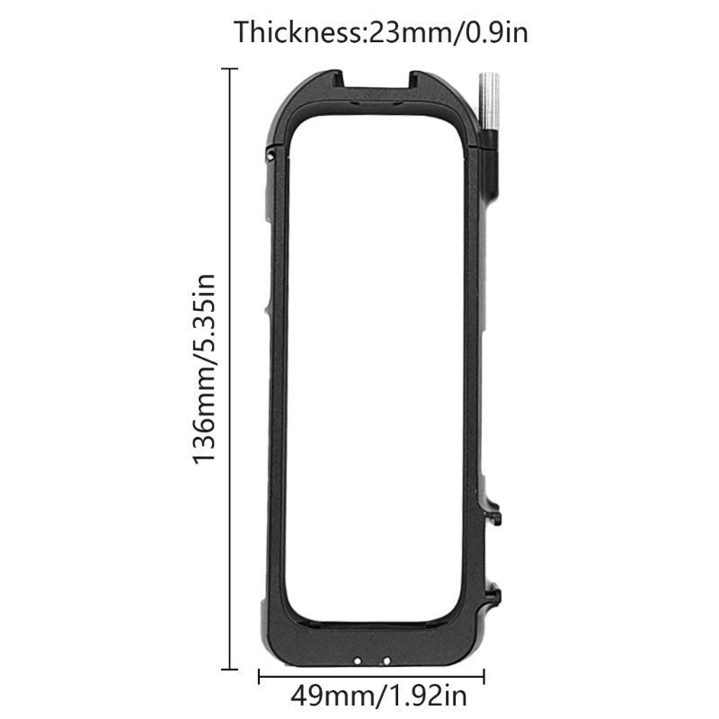 Camera Cage Cold Shoe Mount for X4 Camera Secure Metal Frame Case Camera Cage Photography Accessory for Outdoor Use