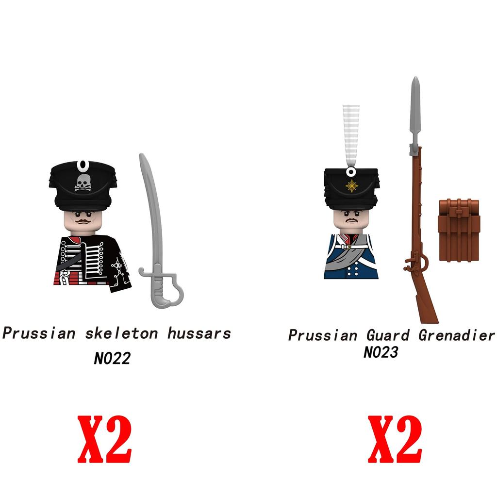 Napoleonic Wars Military Soldiers Building Blocks Medieval Army Figures Russian Ukraine Knights Infantry Weapon Bricks Kids Toys