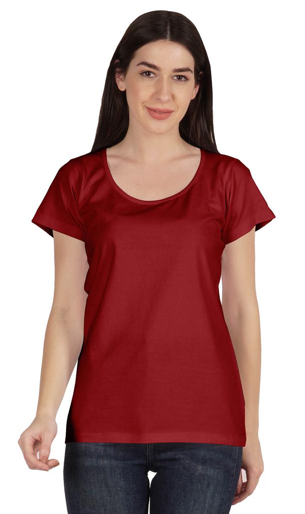 Inkmeso Scoop Neck Basic Tee Casual Short Sleeve Cotton Plain Tshirt Top