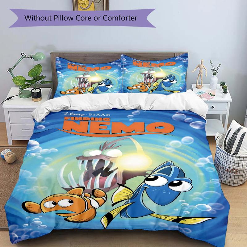 Nemo Adventure Print 3Pcs Bedding Setduvet Cover With 2 Bedropillowcase Home Birthday Gift