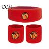 Comfortable Sports Wristband 1 Set Kids Headband Ball Embroidery Stretch Breathable Boys Girls Sweat Absorbing Knitted Basketball Volleyball