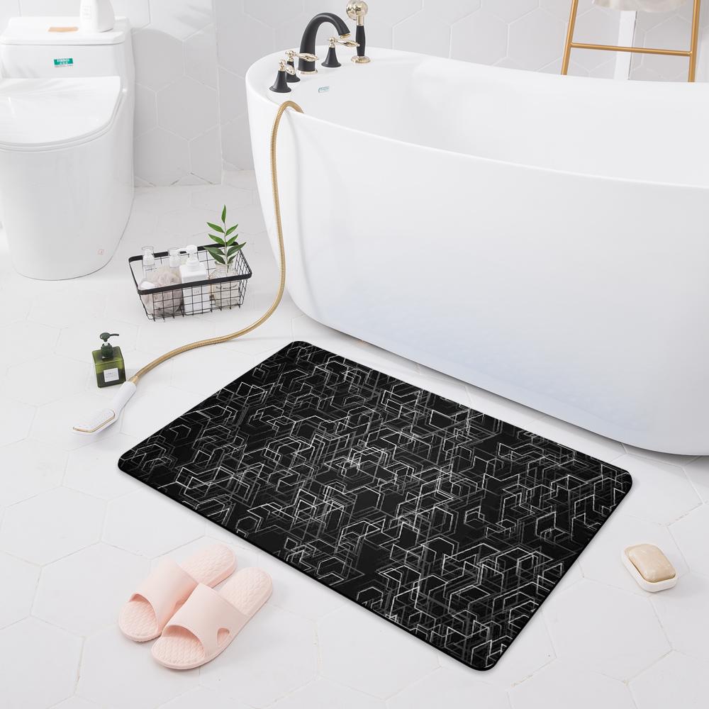 Absorbent Non-slip Mat Porch Door Mat Bathroom Toilet Floor Shower Room Bathtub Carpet Kitchen Rug