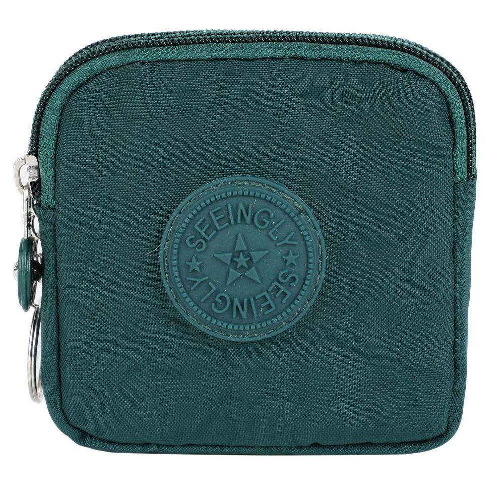 Waterproof Short Zipper Coin Purse Nylon Simple Storage Bag Portable Double-layer Wallet  Outdoor