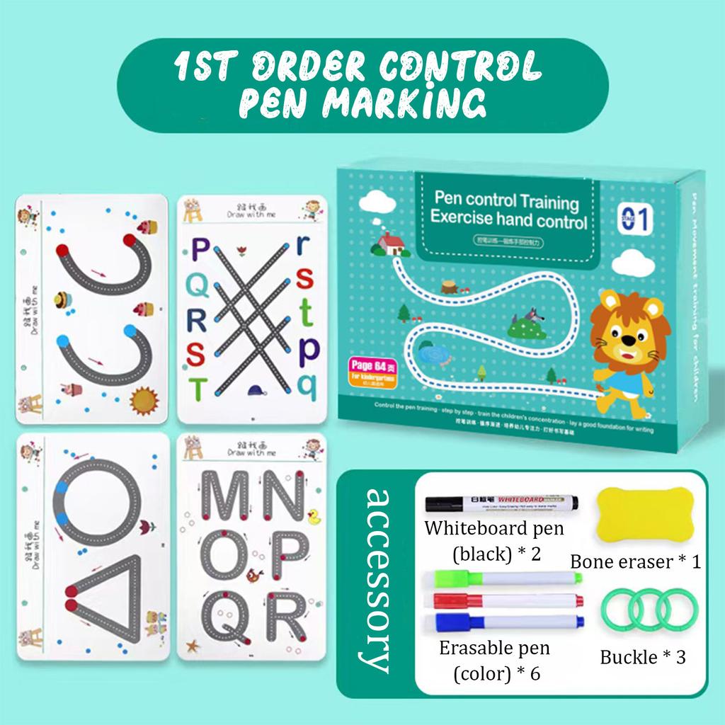 136 страниц детская игрушка для рисования ручка управление обучение цвет форма математический игровой набор для обучения малышей обучающая игрушка 1 мл