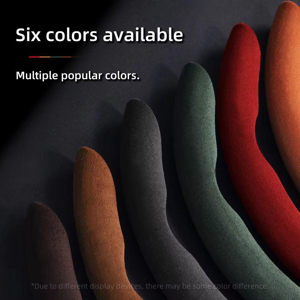 2pcs Breathable Material Faux Suede Cover Ergonomic Snap-On Cover Year-Round Driving