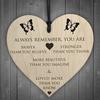 You Are Braver Stronger Smarter Beautiful Wooden Hanging Heart Friends