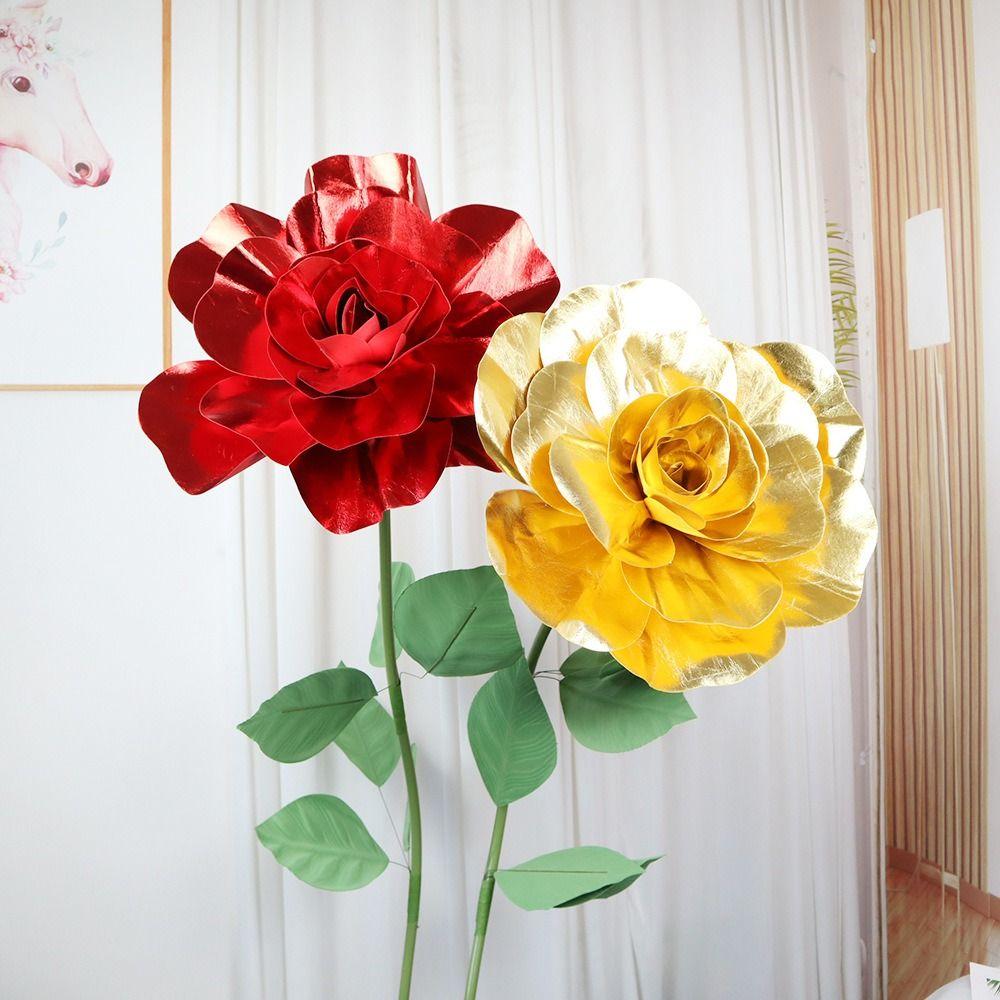 30/40/50 см поддельные пенопластовые розы блестящие искусственные цветы новая гигантская голова цветка розы
