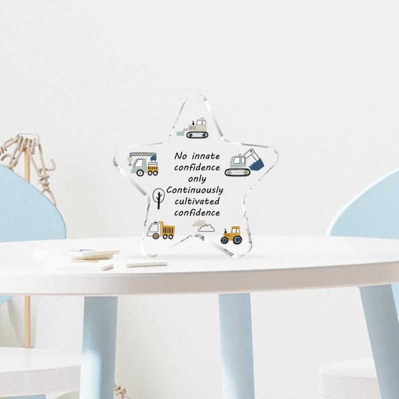 Pentagram Acrylic Souvenirs for Students Desktop Living Room Decorative Ornaments