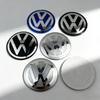 TCFJN1 4Pcs 56mm 60mm 65mm Car Wheel Center Hub Cap Rim Cover Stickers For Volkswagen VW GTI R-Line R Polo T5 Golf Passat B5 Scirocco
