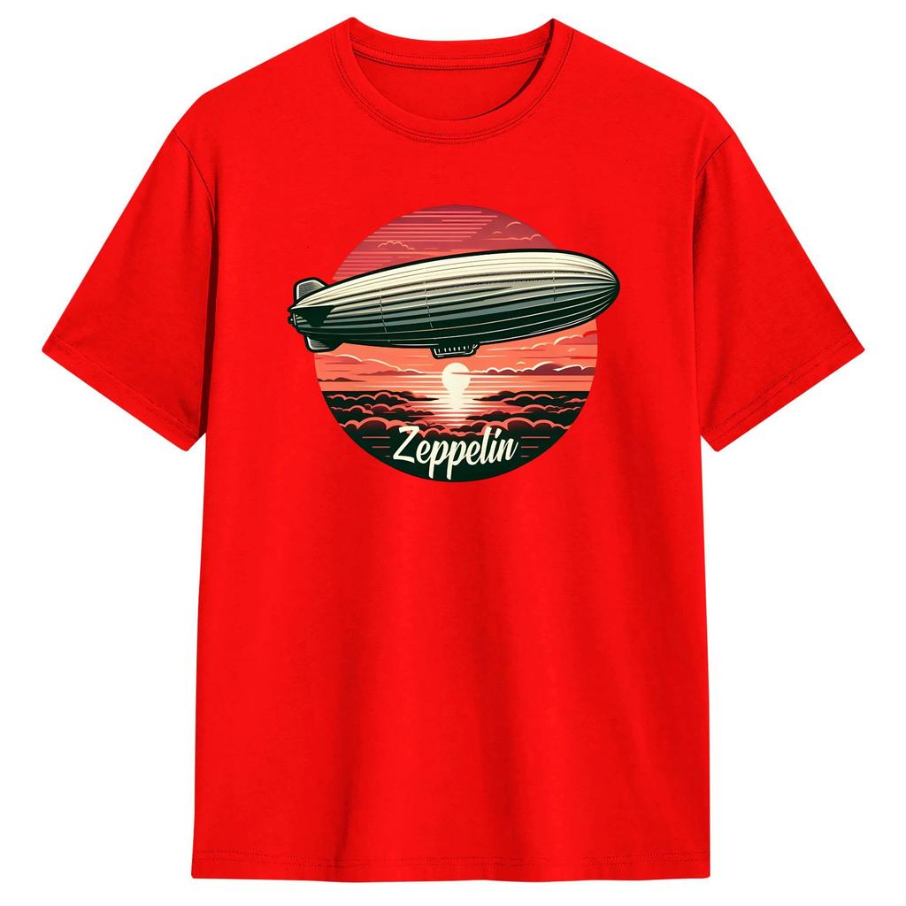 Streetwear TShirt Summer Leds Zeppelins Music Band Leisure T Shirts  Pure Cotton Tshirt for Unisex Aesthetic Short Sleeve Top Tees