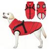 Koramaku Dog Cotton Coat with Reflective Tape Harness Open Night Warm Pet Clothes for Cats and Winter Clothes for Small and Medium Easy To Put On and
