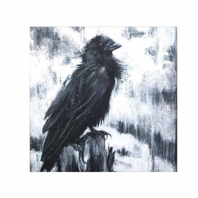 Lord Raven Moon Art Холст Картина Белая ворона Настенные постеры и принты для гостиной Спальня Домашние фотографии Украшения Cuadros
