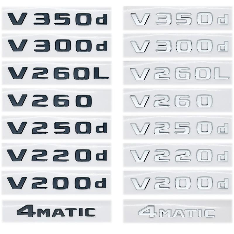 3D NIGHT EDITION Emblem for Mercedes Benz V-Class W447 V260L V200d V220d V250d V300d V350d Fender & Trunk Logo Sticker DY6