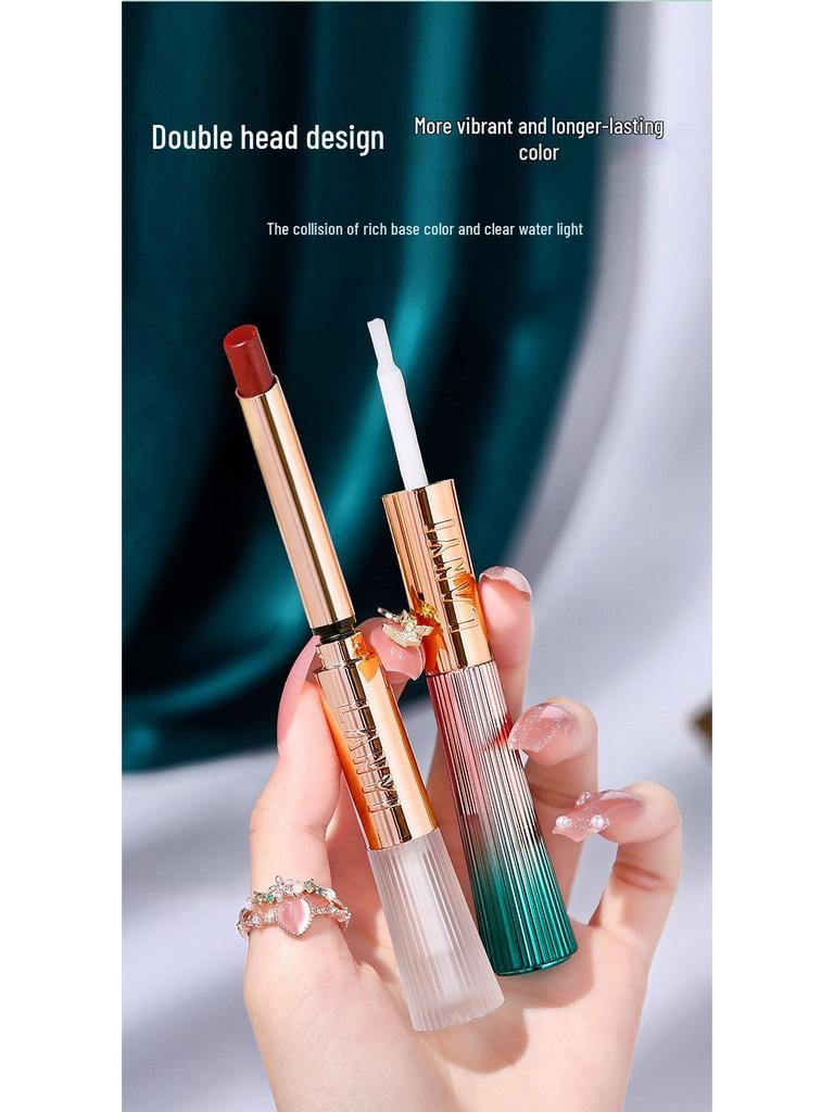 Водостойкая матовая помада Lan Yi - Не липкая, Стойкая, Подчеркивает светлый тон для желтой кожи, Бренд, одобренный звездами.