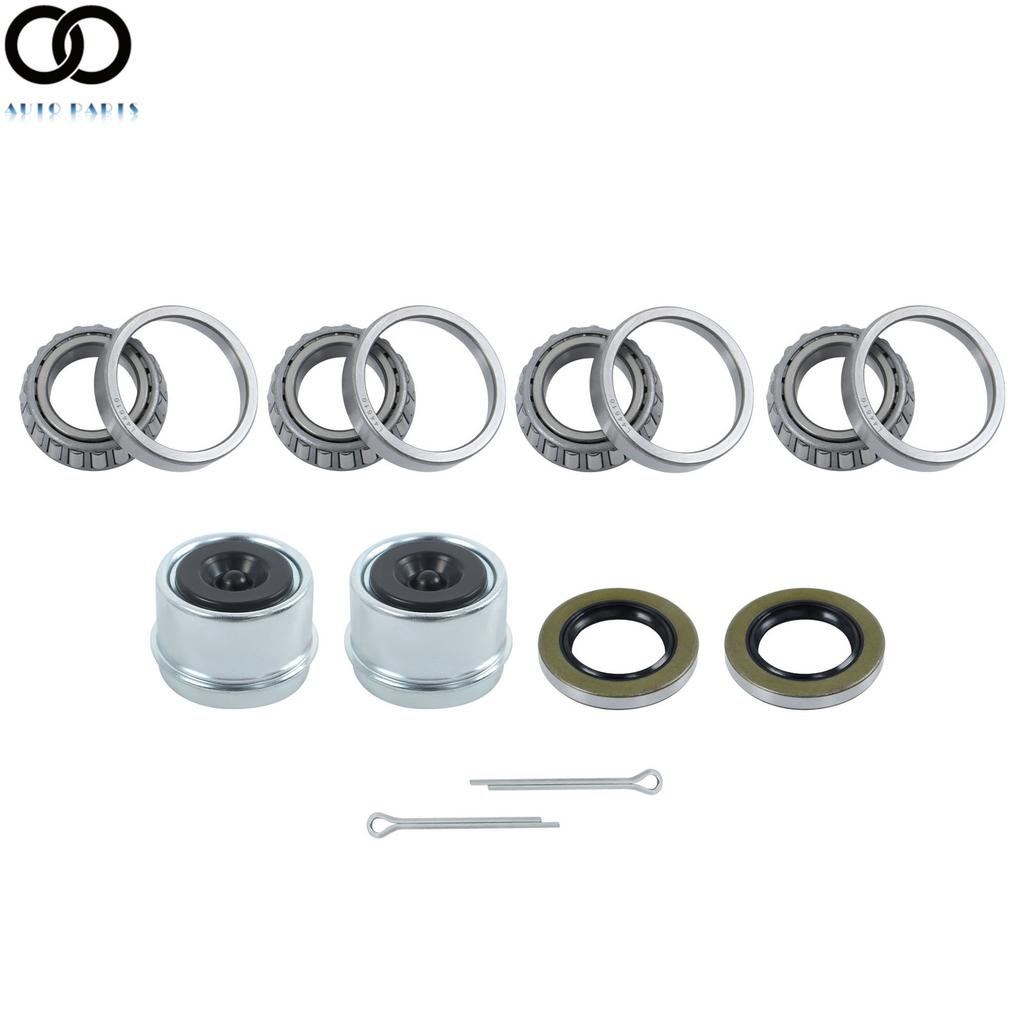 2 Set For 1-1/16" 2000Lbs Axle Trailer Wheel Hub Bearings Kit L44649/L44610 Seal