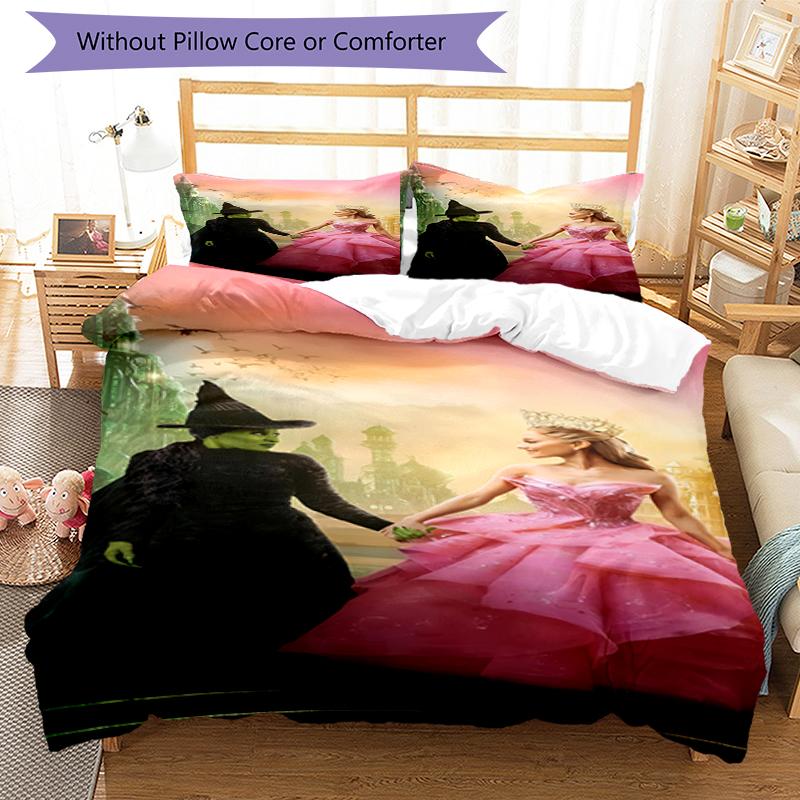 3pcs Wicked Bedding Set Duvet Cover Closure Includes 1 Duvet Cover & 2 Pillowcases, Soft and Comfortable for All Seasons.