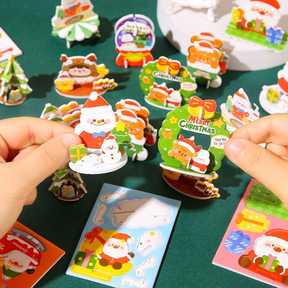 Christmas Tree Kids Xmas Arts Puzzle Snowman DIY Mini Christmas Tree  Adult