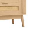 TV Cabinet, Tempered Safety Glass Doors, App-Controllable LED Lighting, Living Room Storage Cabinet, Chipboard, Solid Wood Legs, Four Drawers