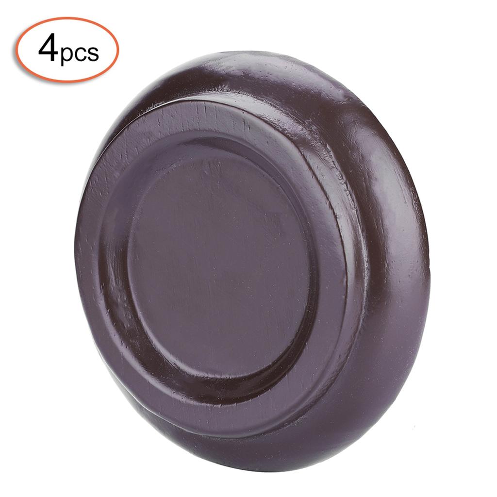 4 шт. круглые подставки для ножек пианино из бука, набор, подставки для колесиков пианино, аксессуары (коричневый)