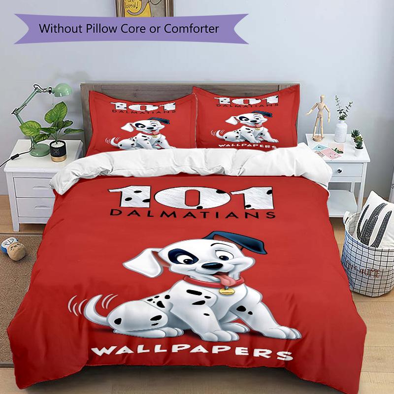 Dalmatian Paws Ears Print 3Pcs Bedding Setduvet Cover With 2 Bedropillowcase Home Birthday Gift