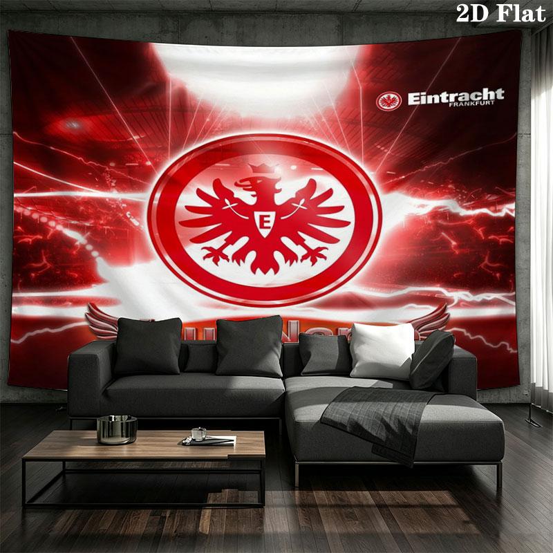 Eintracht Frankfurt Custom Name Wall Tapestry Aesthetic Wall Hanging Printed Fabric Blanket Decorative Tapestries for Bedroom Living Room Home Decor